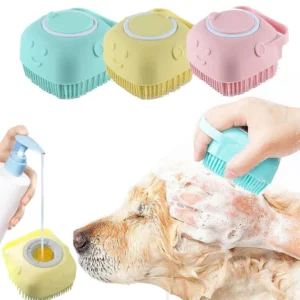 Escova de Silicone Para Banho/Massagem com Dispenser para Shampoo