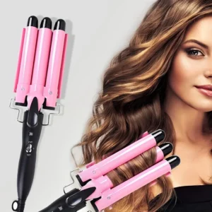 Modelador de Cachos Triplo Profissional | Babyliss Ondas 3 Barris Cerâmica