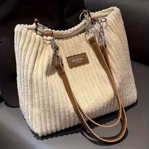 Bolsa Feminina em Veludo | Grande Capacidade com Alça de Ombro