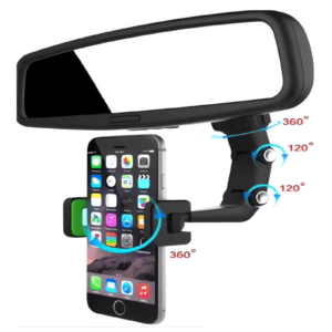 Suporte de Celular para Retrovisor 360°  |  Ajuste Inteligente e Seguro