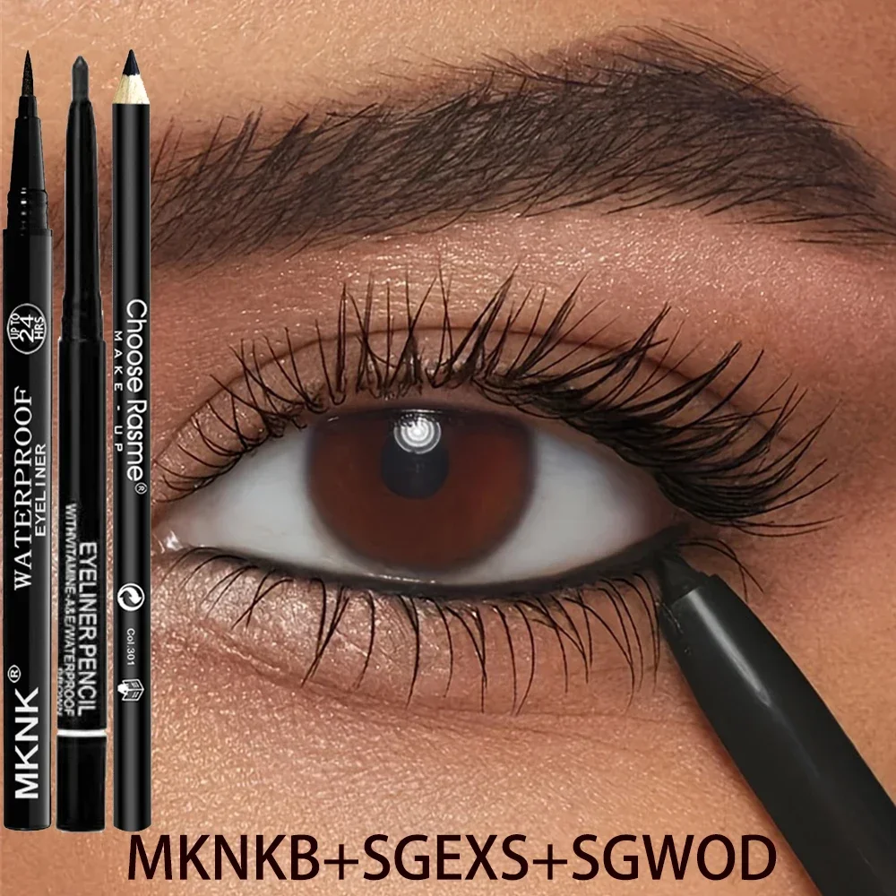 Kit 3 Lápis Delineador de Olhos à Prova d’Água | Longa Duração e Alta Precisão Kit 3 Lápis Delineador de Olhos à Prova d’Água | Longa Duração e Alta Precisão-Imagem 4